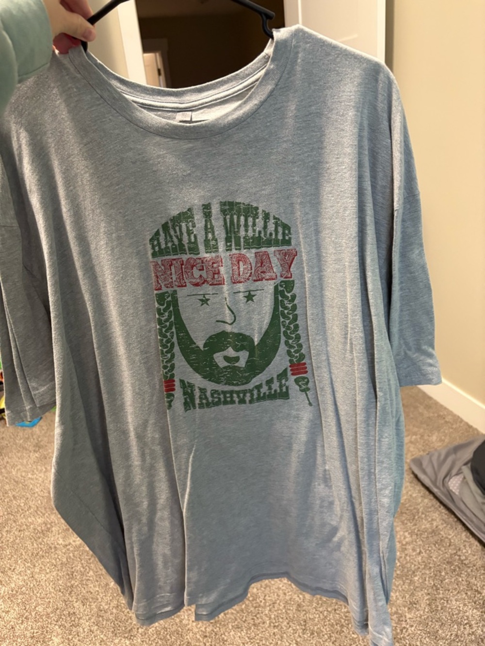 Willie Nice Day Nashville Graphic Tee - Light gray